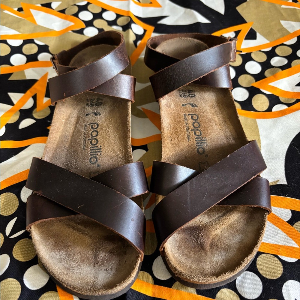 Papillio Brown and Orange Sandals for Casual Comfort - Picture 4 of 11